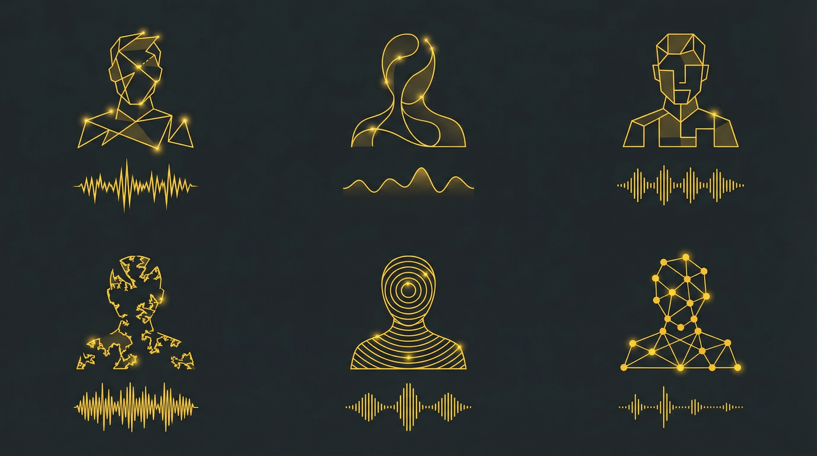 Bibliotheque de voix IA disponibles avec differents styles et tons